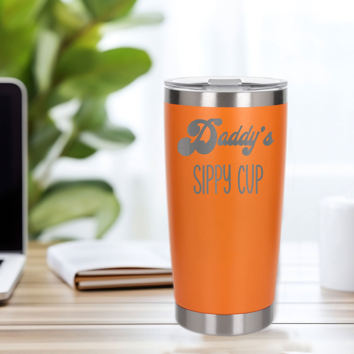 Daddy's Sippy Cup Engraved Travel Mug for Dad Birthday