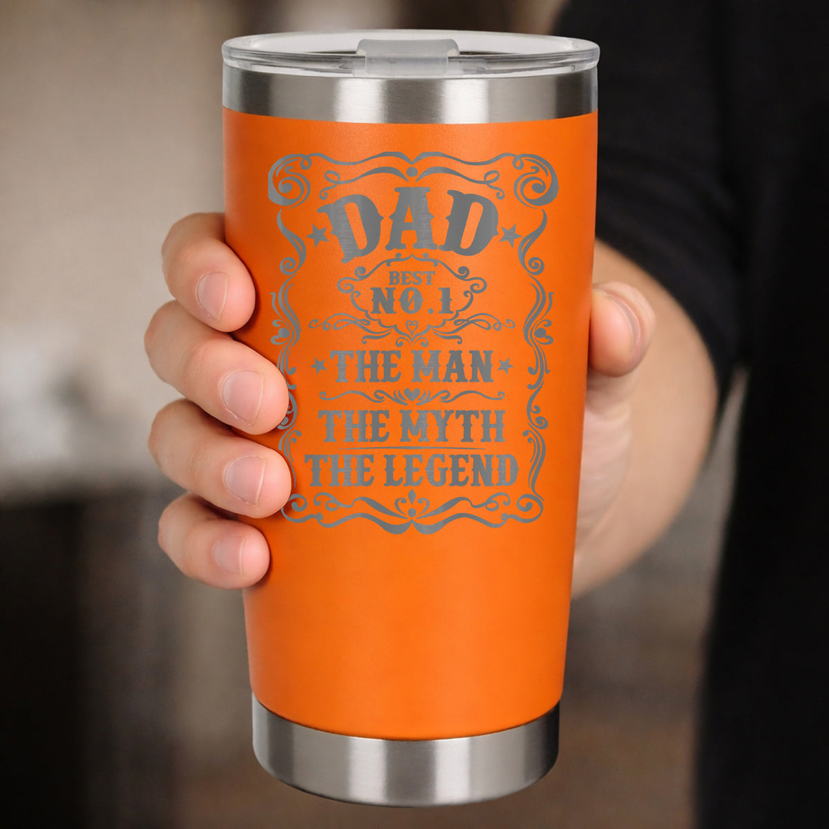 Orange Thermal Metal Coffee Cup