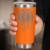 Orange Thermal Metal Coffee Cup