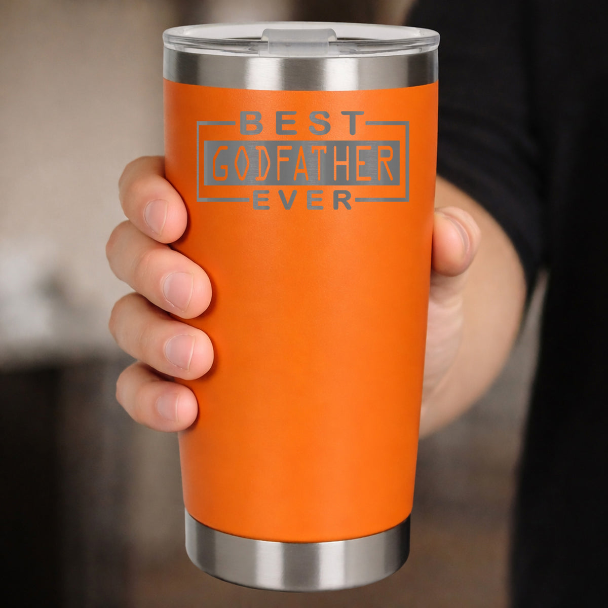 Orange Thermal Metal Coffee Cup