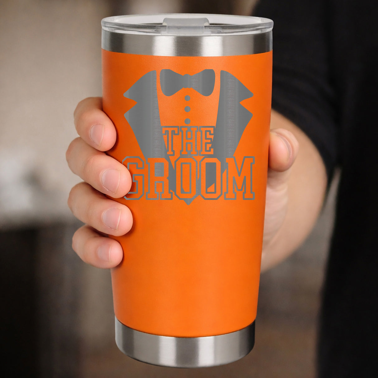 Orange Thermal Metal Coffee Cup