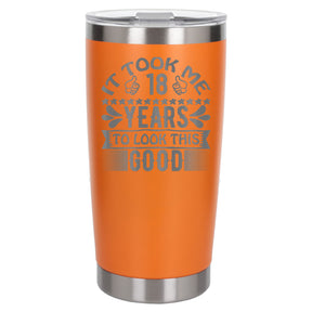 Orange Thermal Metal Coffee Cup