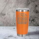 Orange Thermal Metal Coffee Cup