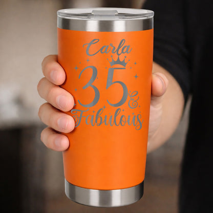Orange Thermal Metal Coffee Cup
