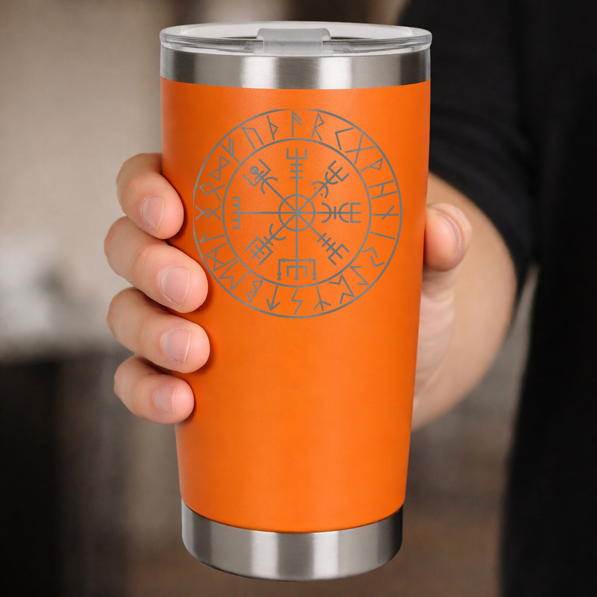 Orange Thermal Metal Coffee Cup