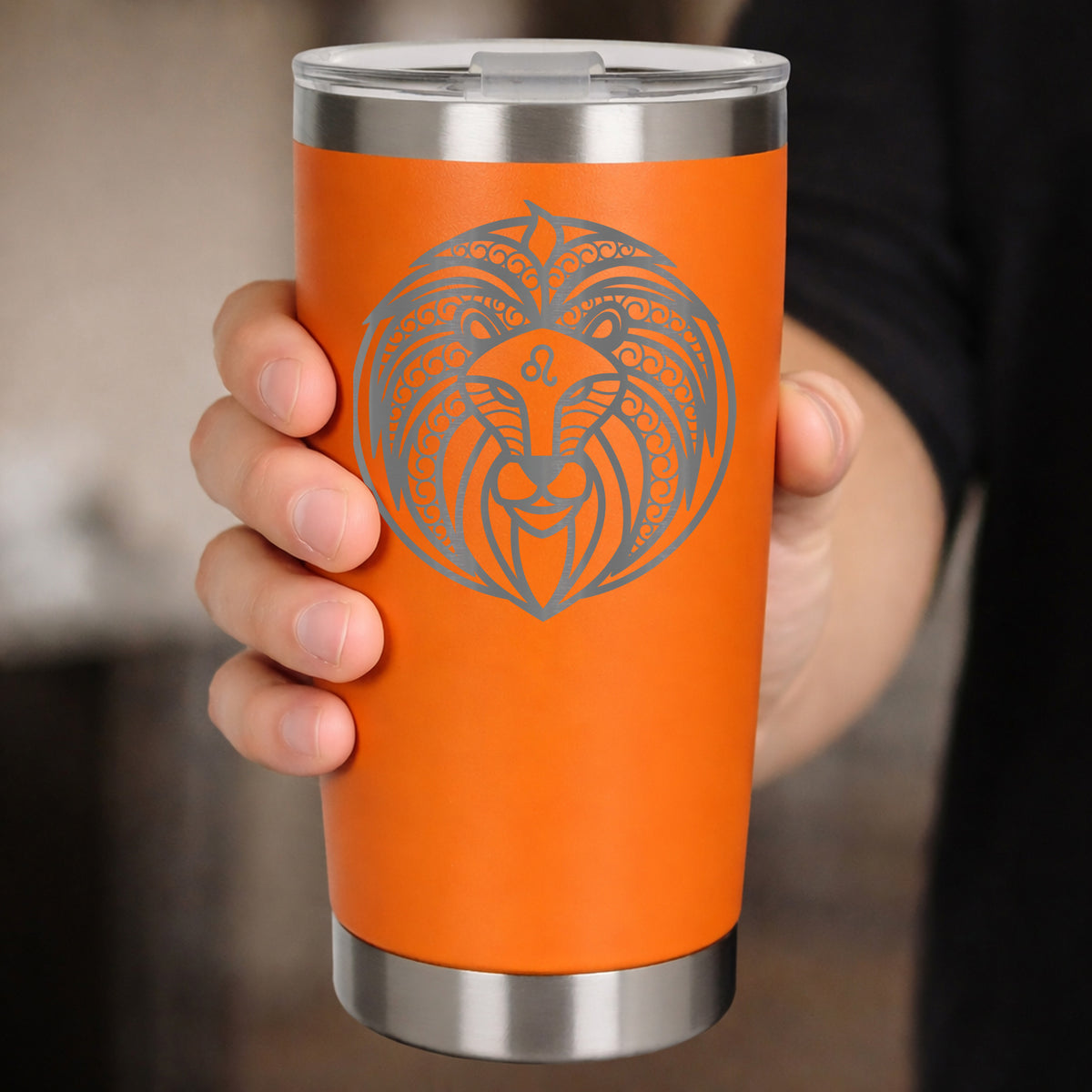 Orange Thermal Metal Coffee Cup
