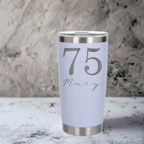White Thermal Metal Coffee Cup