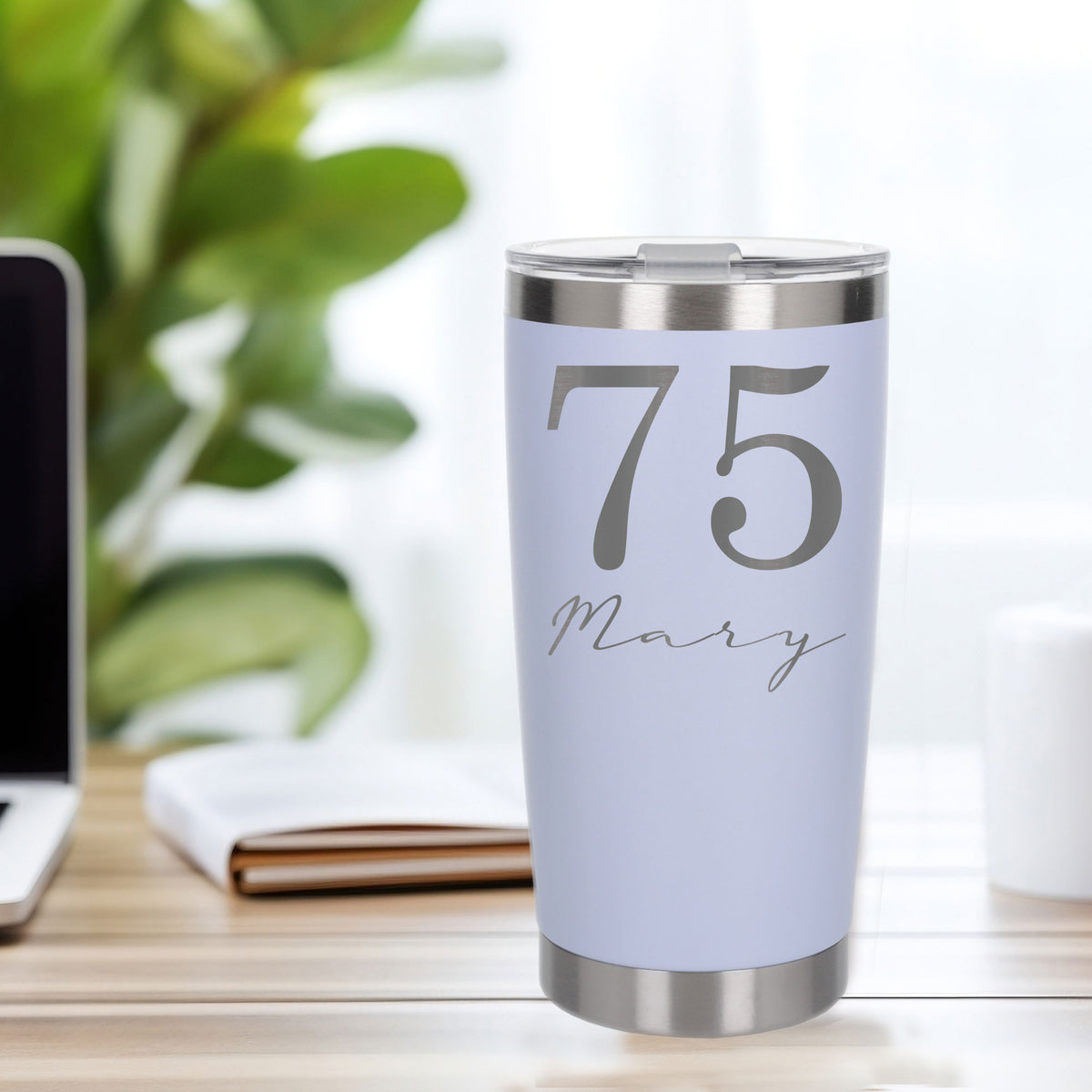 White Thermal Metal Coffee Cup