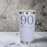 White Thermal Metal Coffee Cup