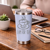 White Thermal Metal Coffee Cup
