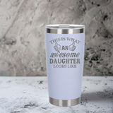White Thermal Metal Coffee Cup
