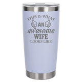 White Thermal Metal Coffee Cup