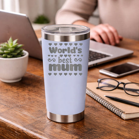 White Thermal Metal Coffee Cup