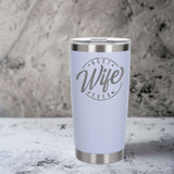 White Thermal Metal Coffee Cup