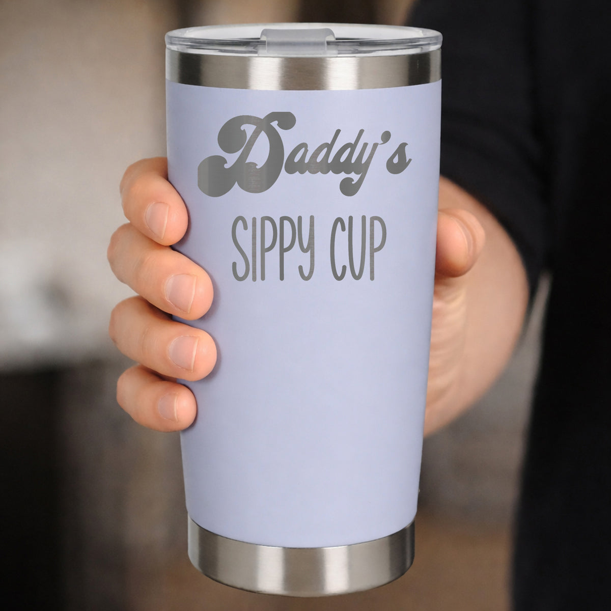 Daddy's Sippy Cup Engraved Travel Mug for Dad Birthday
