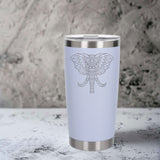 White Thermal Metal Coffee Cup