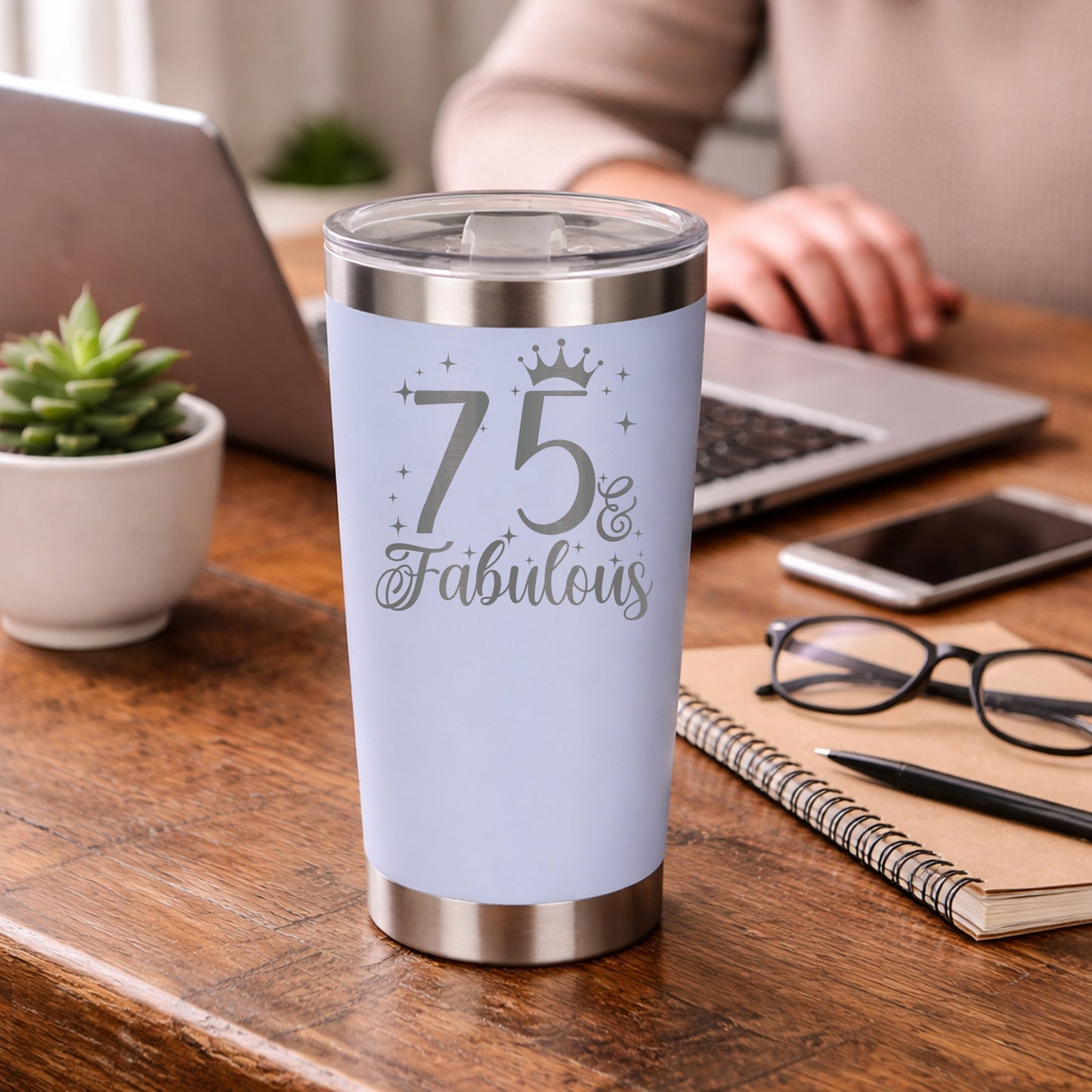 White Thermal Metal Coffee Cup