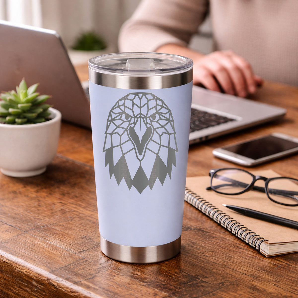 White Thermal Metal Coffee Cup