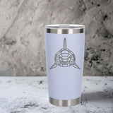 White Thermal Metal Coffee Cup