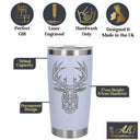 White Thermal Metal Coffee Cup