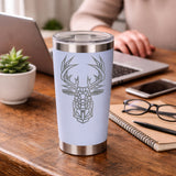 White Thermal Metal Coffee Cup