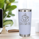 White Thermal Metal Coffee Cup