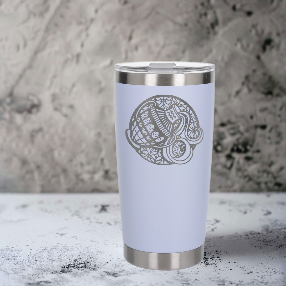 White Thermal Metal Coffee Cup