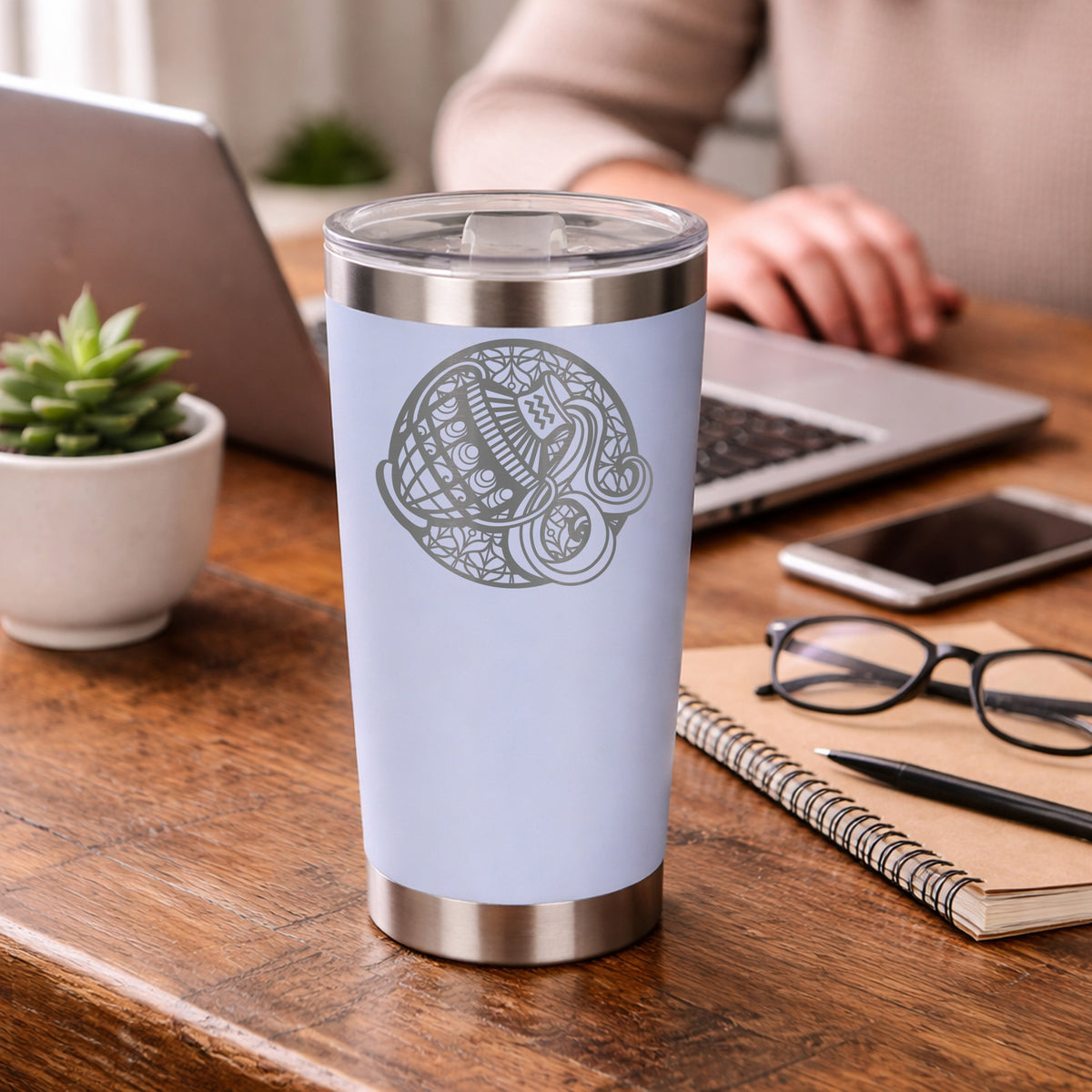 White Thermal Metal Coffee Cup