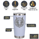 White Thermal Metal Coffee Cup