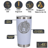 White Thermal Metal Coffee Cup