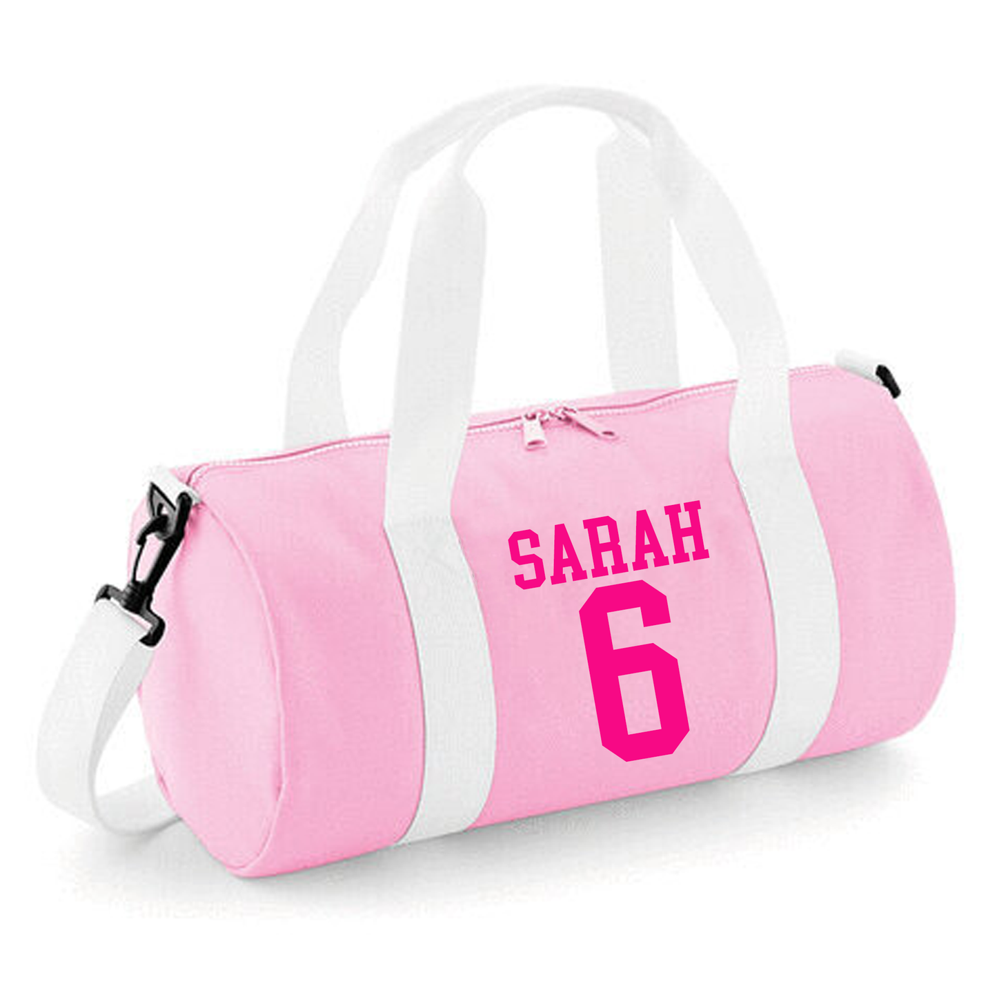 Personalised Name & Number Design Barrel Bag, Sports Durable Holdall