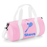 Personalised Squash Bag | Kids Barrel Holdall with Name
