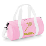 Personalised Squash Bag | Kids Barrel Holdall with Name