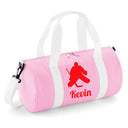Personalised Ice Hockey Barrel Bag | Kids Sports Holdall with Name