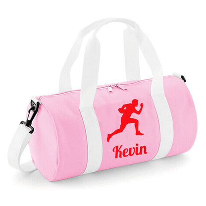 Personalised Rugby Side On Player Barrel Sports Bag with Name