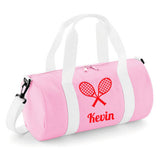 Personalised Tennis Design Barrel Bag | Kids Sports Holdall with Name