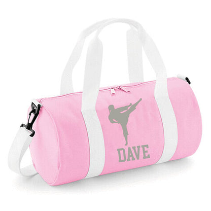 Personalised Karate Kick Design Barrel Bag for kids
