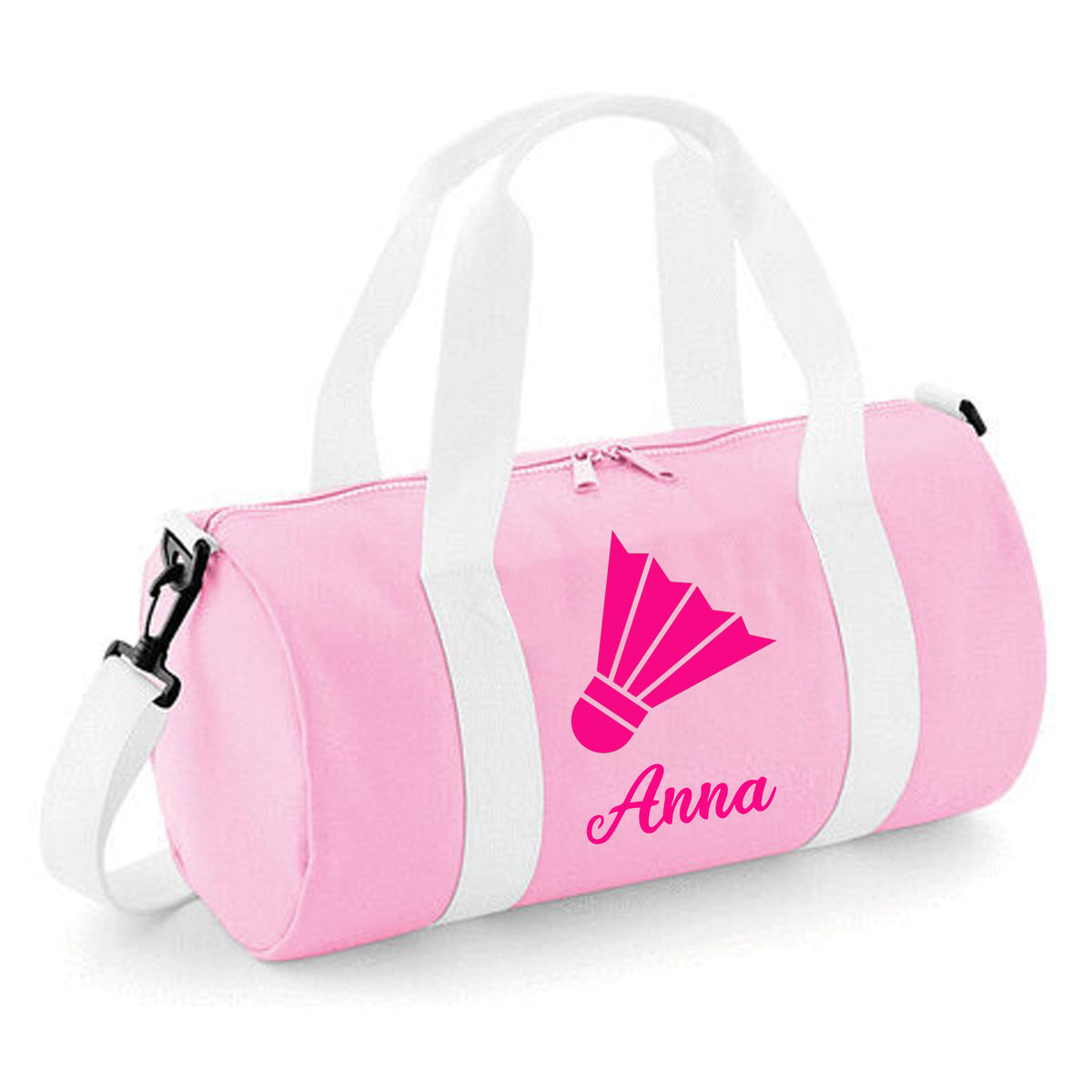 Personalised Badminton Barrel Bag | Kids Sports Holdall with Name