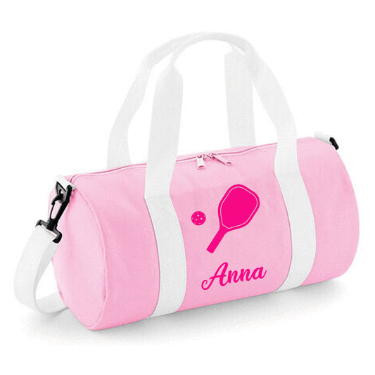 Personalised Pickleball Design Barrel Bag, Kids Durable Holdall
