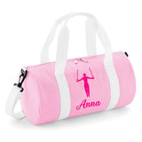 Personalised Gymnast Rings Barrel Bag | Kids Sports Holdall with Name