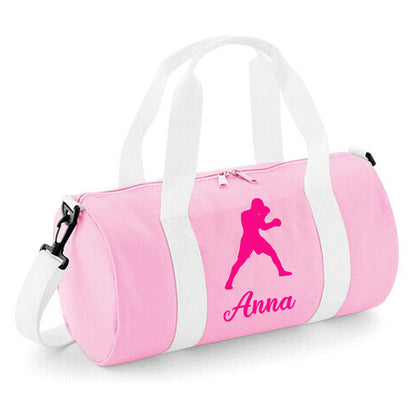 Personalised Boxer Sports Design Barrel Bag with Name
