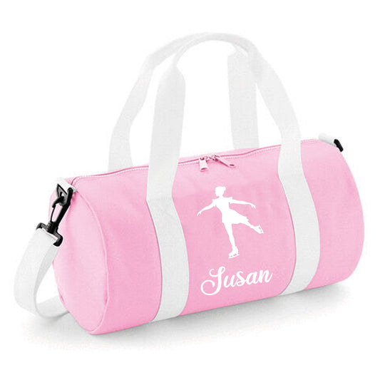 Personalised Ice Skater Barrel Bag With Name & Design