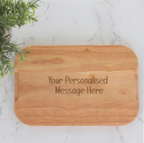 Personalised Mum's Coffee & Biscuit Engraved Board with Optional Mug