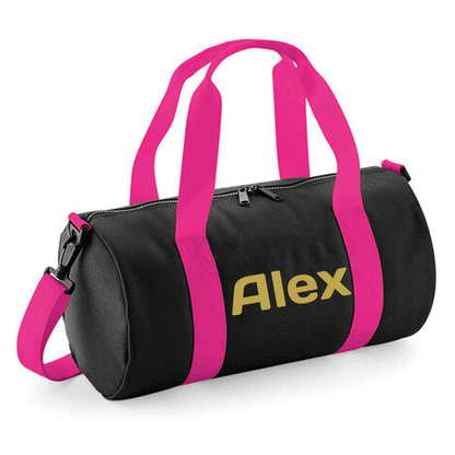 Personalised Name Design Barrel Bag ideal Sports Bag for Kids