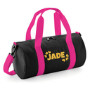 Personalised Name & Hearts Barrel Bag | Kids Holdall with Name