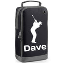 Personalised Golf Shoe Bag with Male Golfer & Name or Initials  - Always Looking Good - Black  