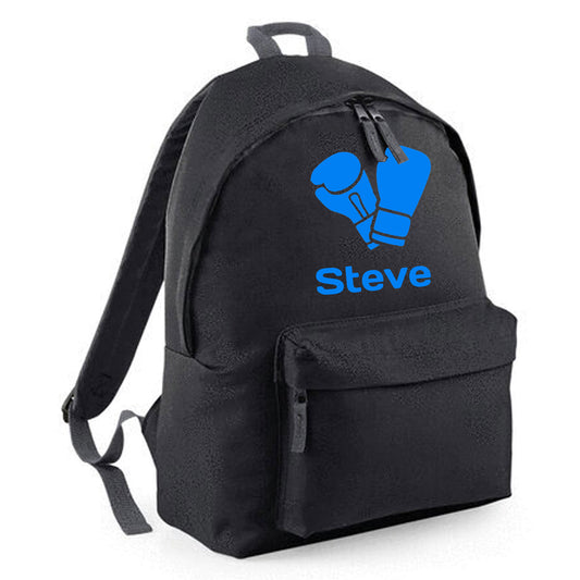 Personalised Boxing Gloves Backpack, Kids Rucksack with Name