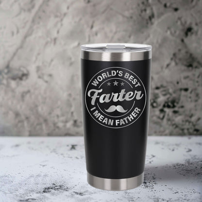 Engraved Best Farter I Mean Father Thermal Cup for Dad's
