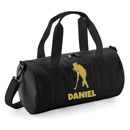 Personalised Hockey Player Barrel Bag 12L - with Name