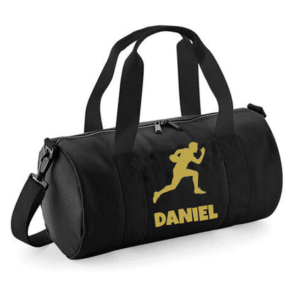 Personalised Rugby Side On Player Barrel Sports Bag with Name